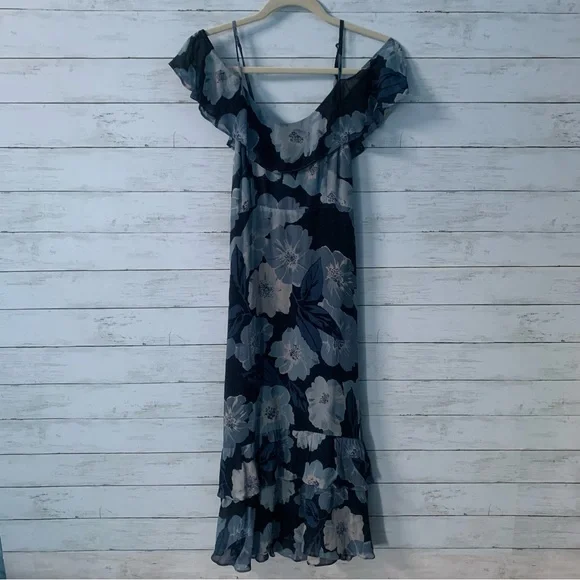 Reformation Odessa Floral Blue Midi Dress - Picture 4 of 11